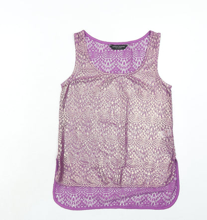 Womens UK Size 6 Dorothy Perkins Purple Basic Tank