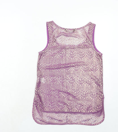 Womens UK Size 6 Dorothy Perkins Purple Basic Tank