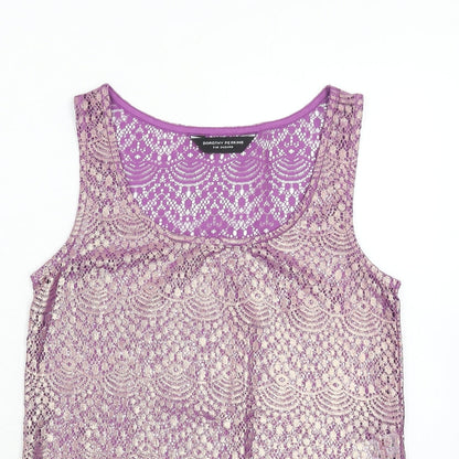 Womens UK Size 6 Dorothy Perkins Purple Basic Tank
