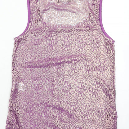 Womens UK Size 6 Dorothy Perkins Purple Basic Tank