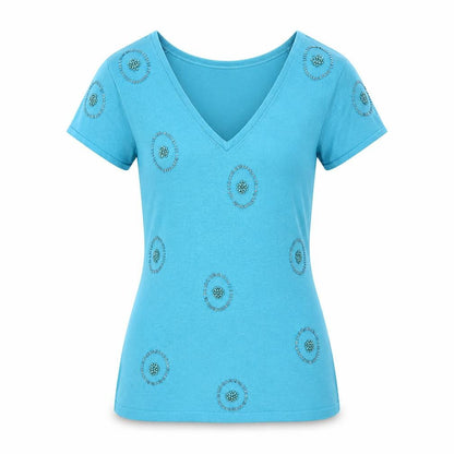 Womens UK Size 10 Kaliko Blue Pullover Jumper