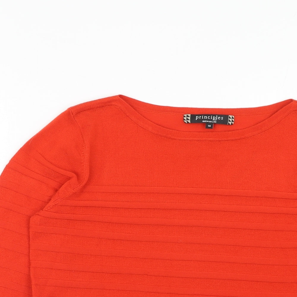 Womens UK Size 14 Principles Red Pullover Jumper