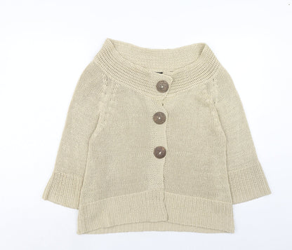 Womens UK Size M Bonmarché Beige Cardigan Jumper
