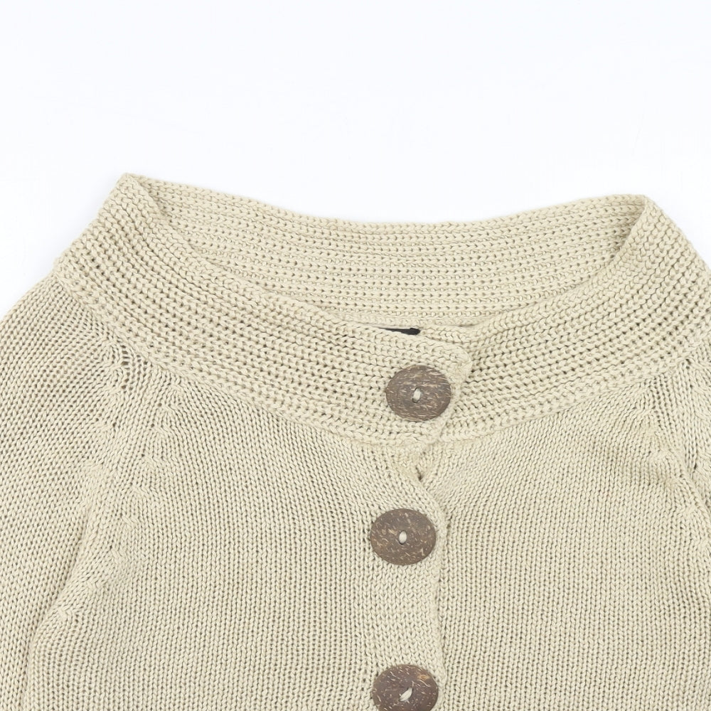 Womens UK Size M Bonmarché Beige Cardigan Jumper