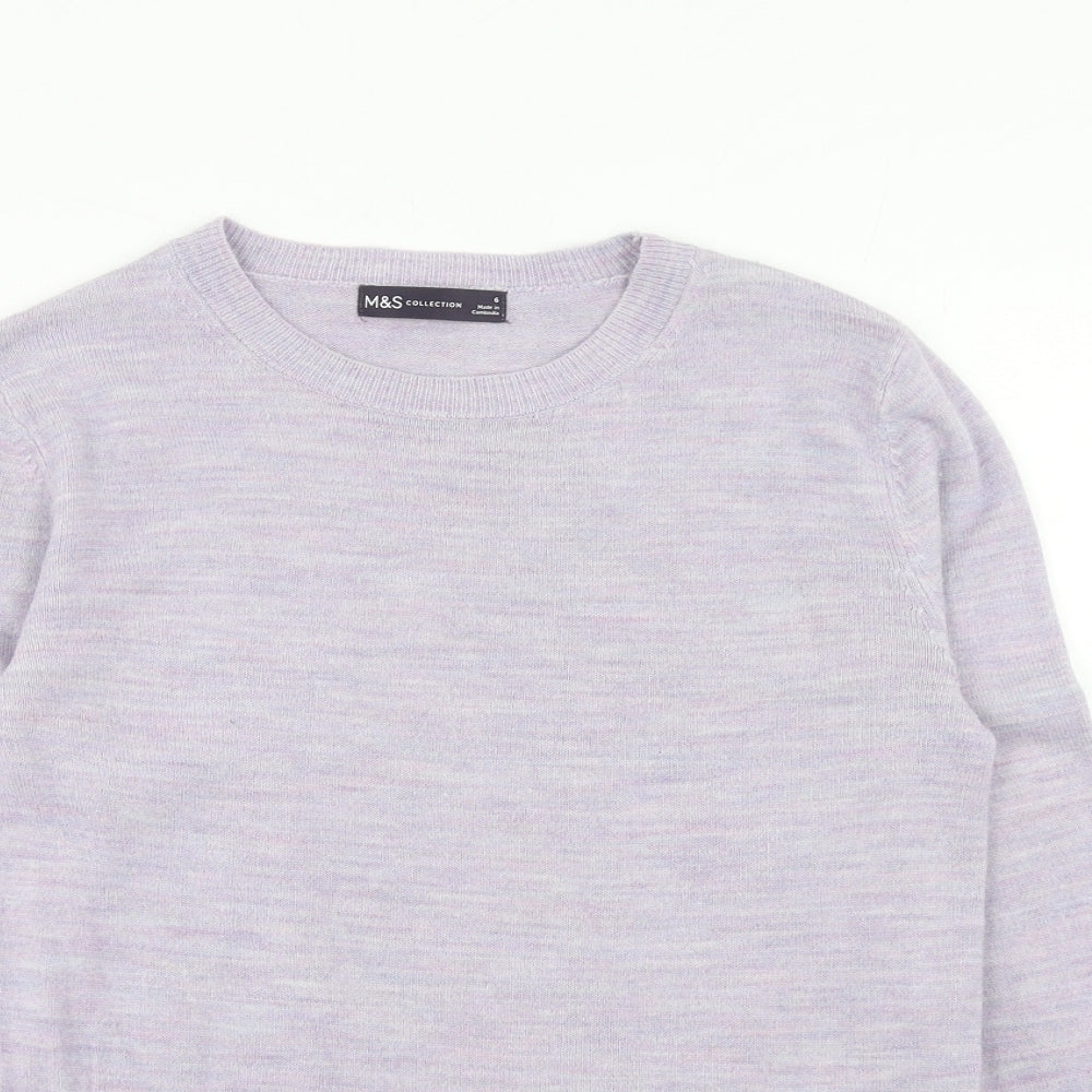 Womens UK Size 6 Marks and Spencer Purple Pullover Jumper