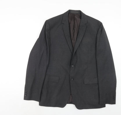 Shoreditch Mens Grey Wool Jacket Suit Jacket Size 42 Regular