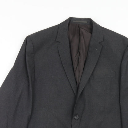 Shoreditch Mens Grey Wool Jacket Suit Jacket Size 42 Regular