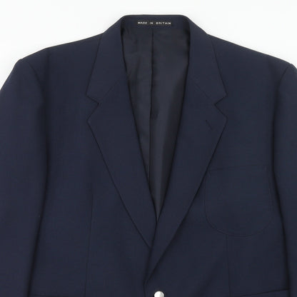 Mens UK Size 44 Greenwoods Regular Blue Suit Jacket