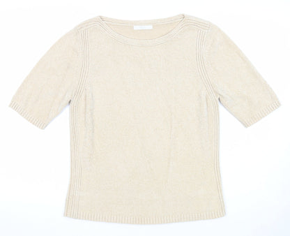 Womens UK Size 12 Marks and Spencer Beige Pullover Jumper