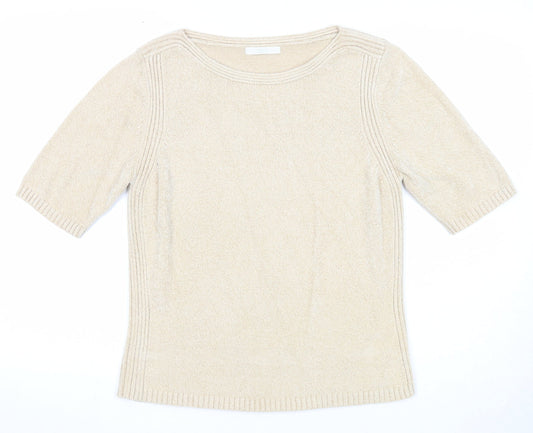 Womens UK Size 12 Marks and Spencer Beige Pullover Jumper