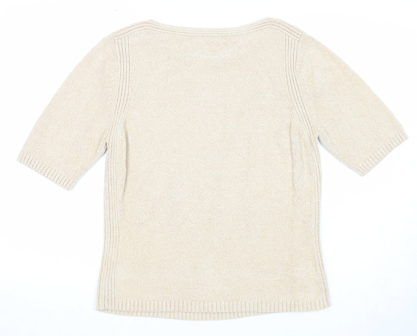 Womens UK Size 12 Marks and Spencer Beige Pullover Jumper