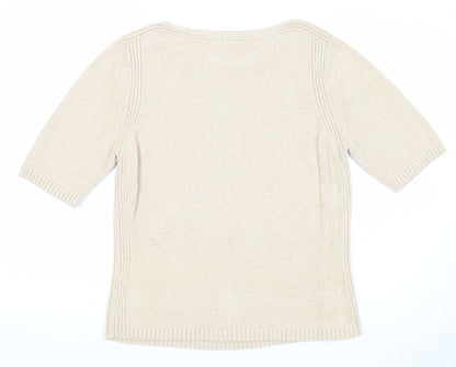 Womens UK Size 12 Marks and Spencer Beige Pullover Jumper