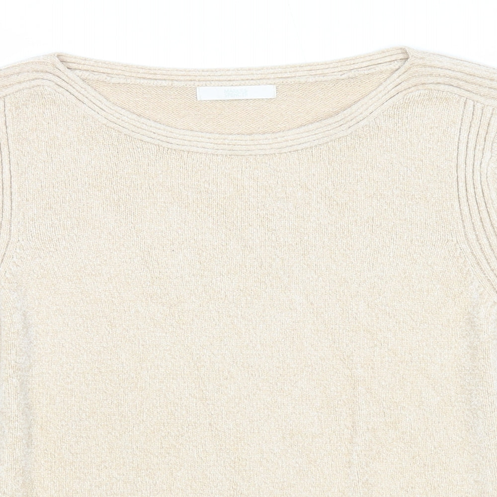 Womens UK Size 12 Marks and Spencer Beige Pullover Jumper