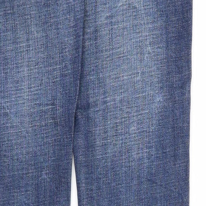 Bwny Jeans Womens Blue Cotton Straight Jeans Size 28 in L32 in Regular Zip