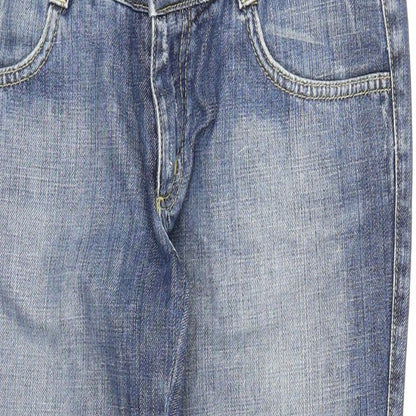 Madonna Womens Blue Cotton Straight Jeans Size 29 in Regular Zip