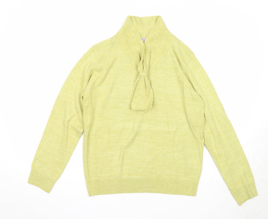 Womens UK Size 10 EWM Green Pullover Jumper
