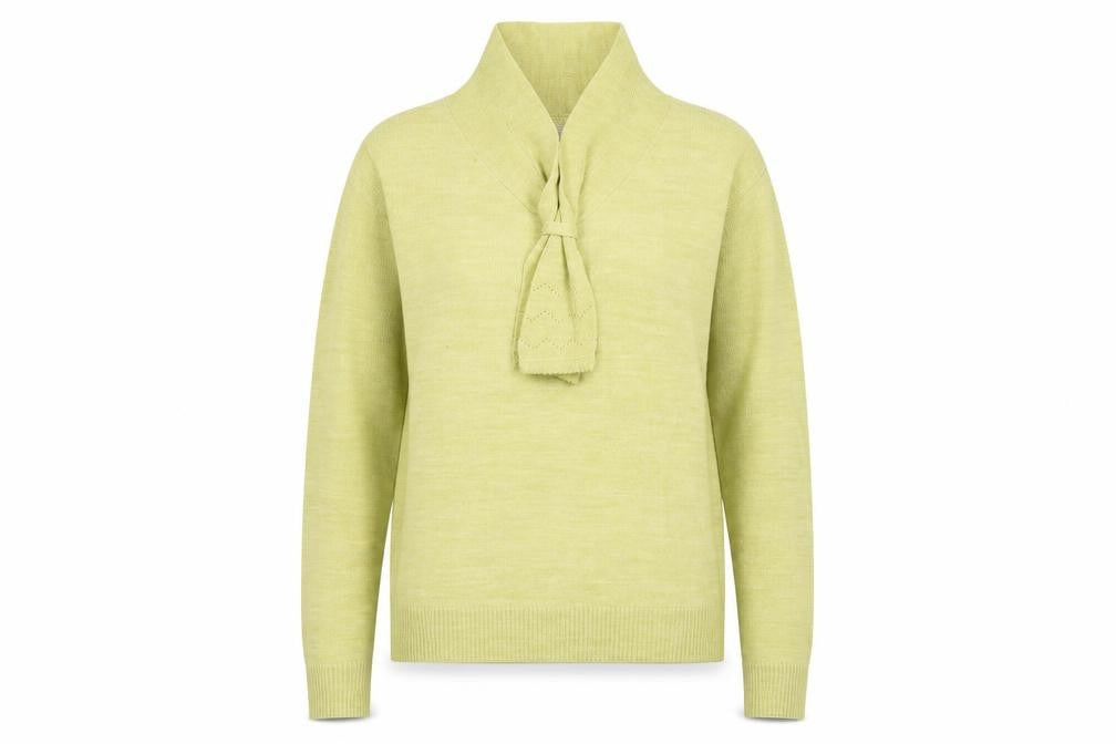 Womens UK Size 10 EWM Green Pullover Jumper