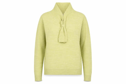 Womens UK Size 10 EWM Green Pullover Jumper