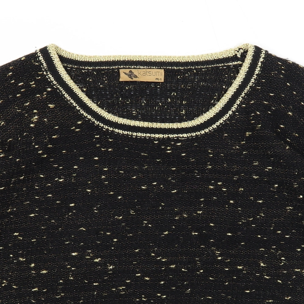 Womens UK Size M Katsumi Black Pullover Jumper