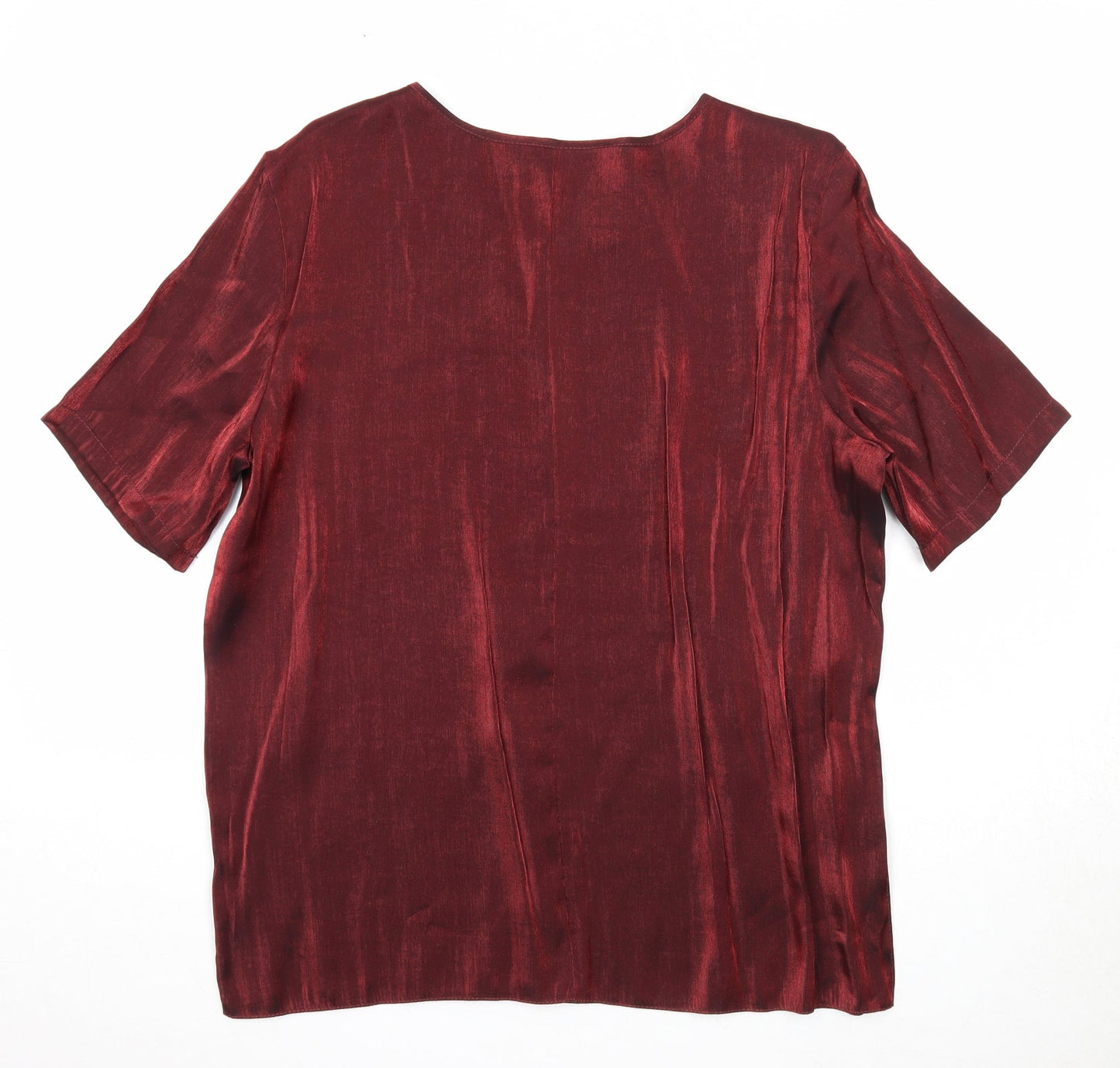Womens UK Size 14 Bonmarché Red Basic Blouse