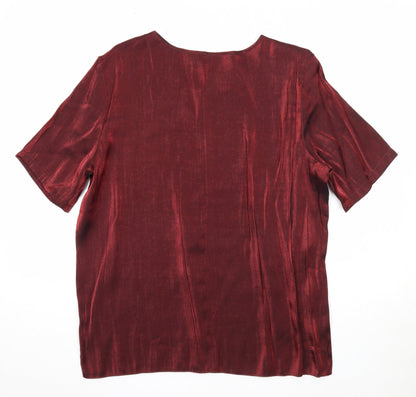 Womens UK Size 14 Bonmarché Red Basic Blouse