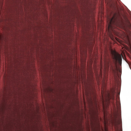 Womens UK Size 14 Bonmarché Red Basic Blouse