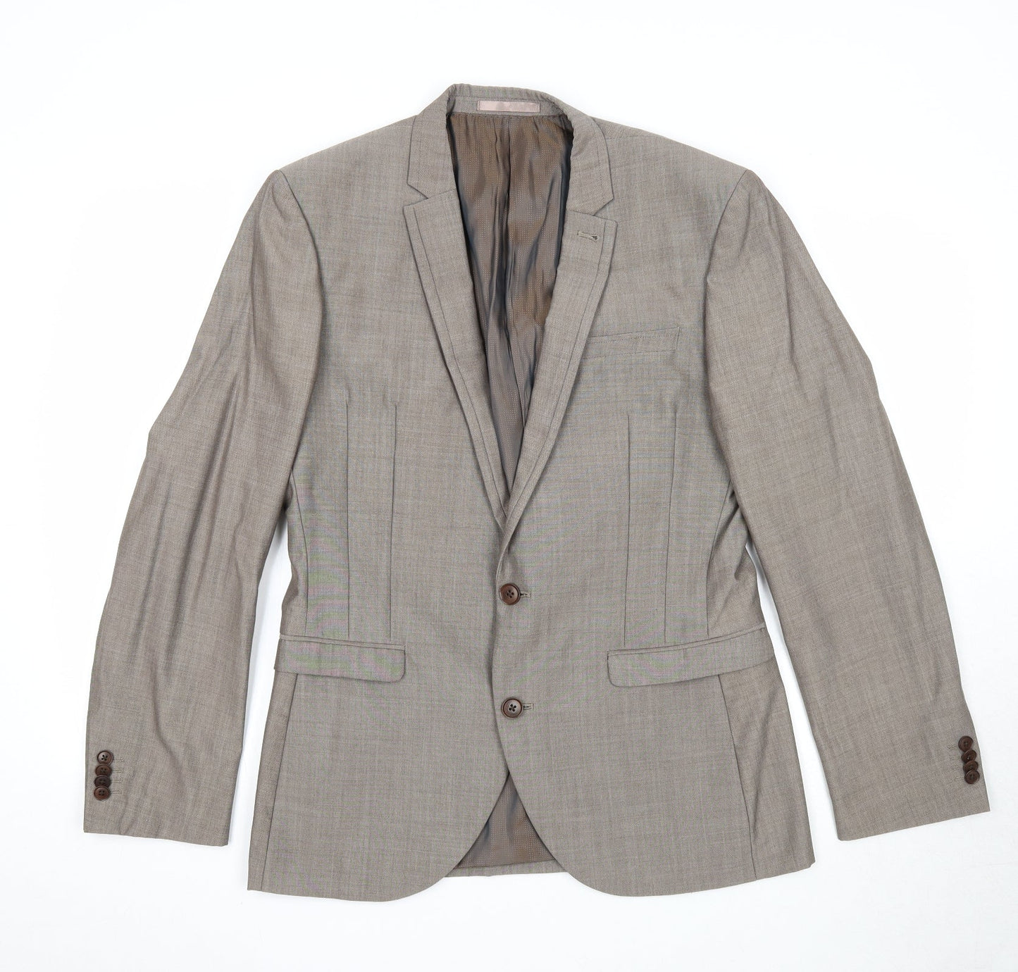Mens UK Size 40 NEXT Regular Beige Suit Jacket