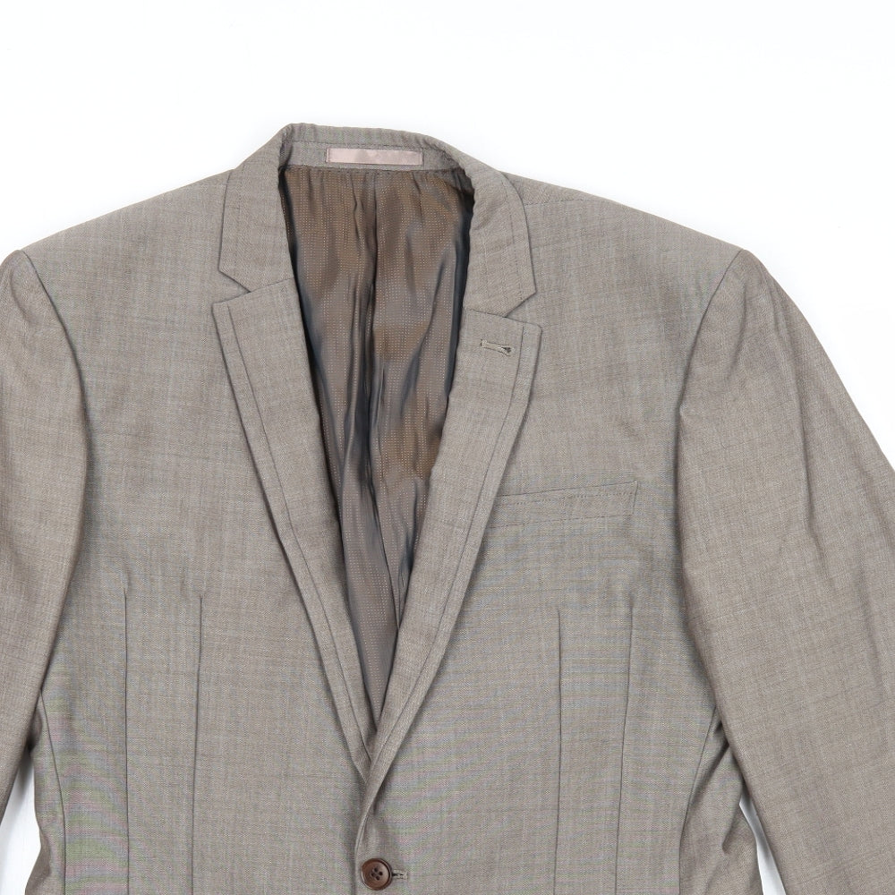 Mens UK Size 40 NEXT Regular Beige Suit Jacket