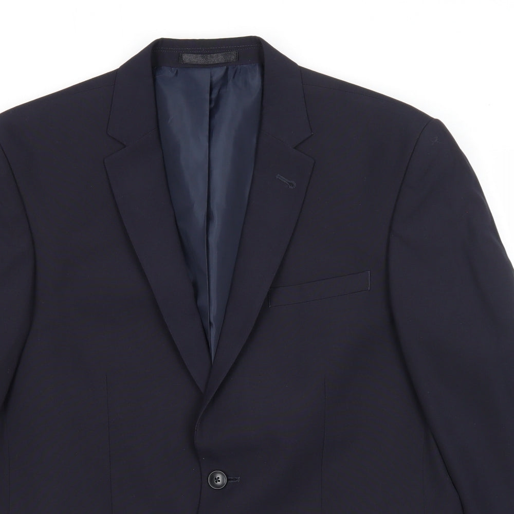 Mens UK Size 40 Greenwoods Regular Blue Suit Jacket