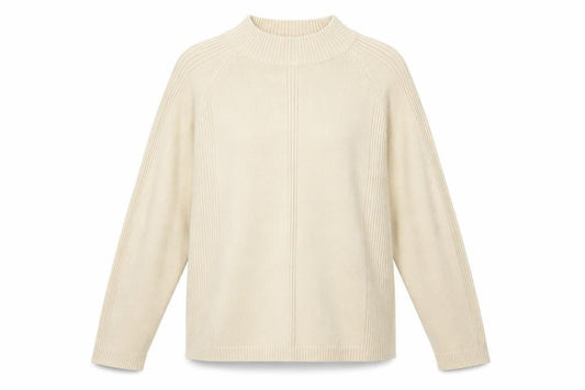 Ann Marie Womens Beige Round Neck Acrylic Pullover Jumper Size M