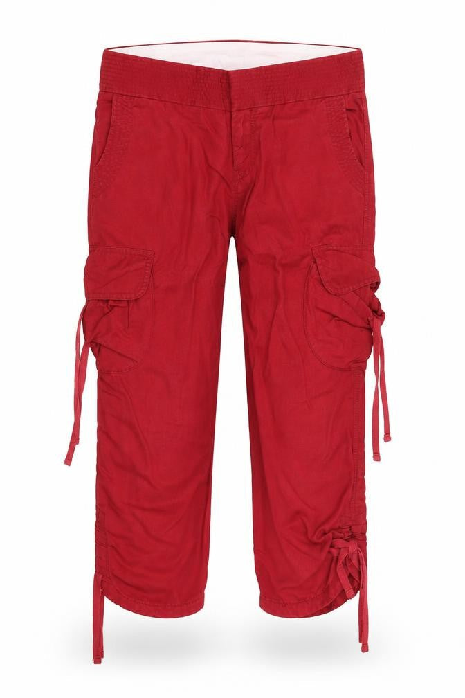 Womens UK Size 8 Gap Regular Fit Capri Red Trousers