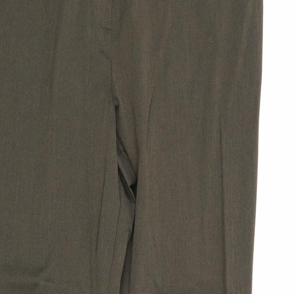 Womens UK Size 12 Marks and Spencer Regular Fit Dress Pants Brown Trousers