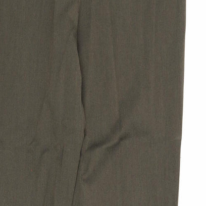 Womens UK Size 12 Marks and Spencer Regular Fit Dress Pants Brown Trousers