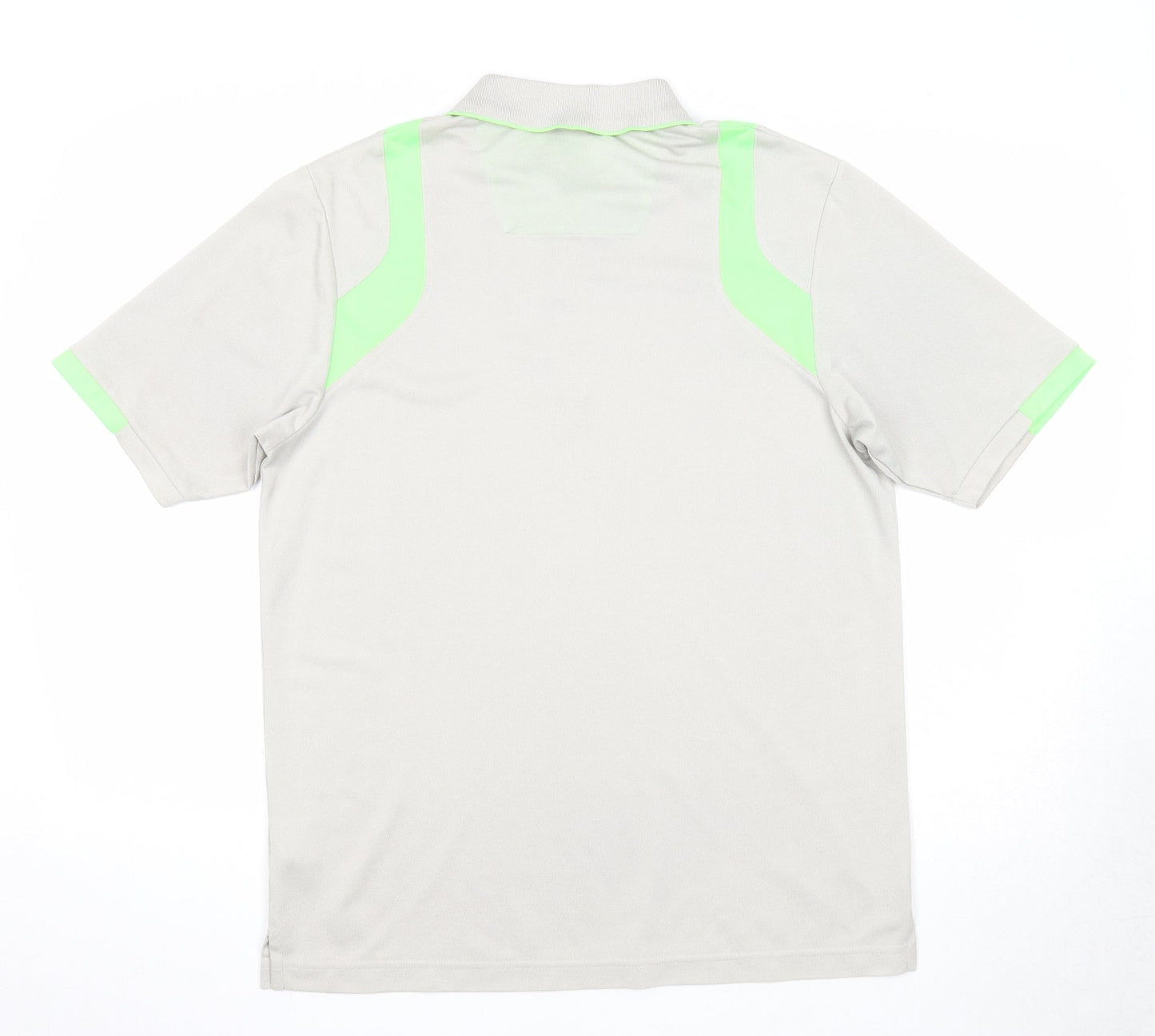 Antigua Mens Grey Polyester Polo Size M Collared Button