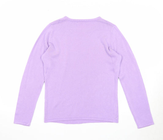 Womens UK Size XS Bonmarché Purple Pullover Jumper