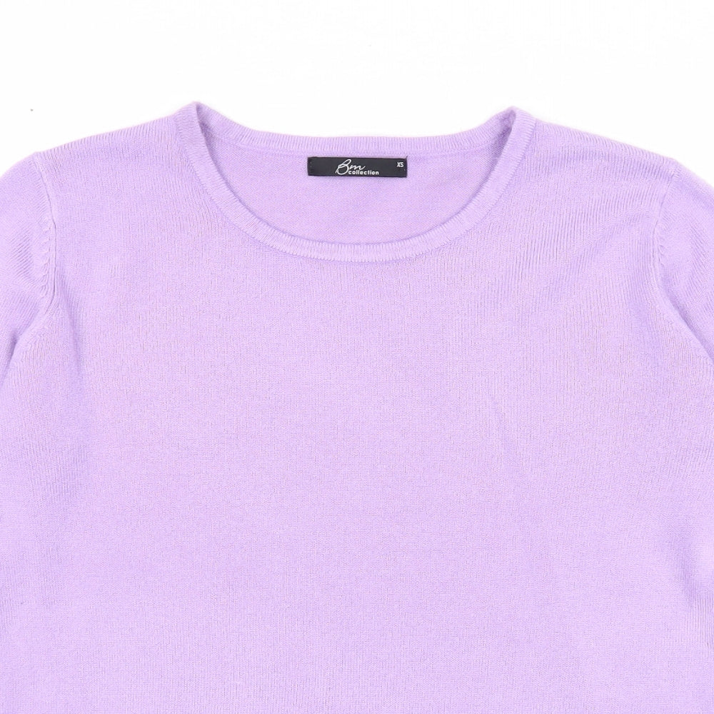 Womens UK Size XS Bonmarché Purple Pullover Jumper
