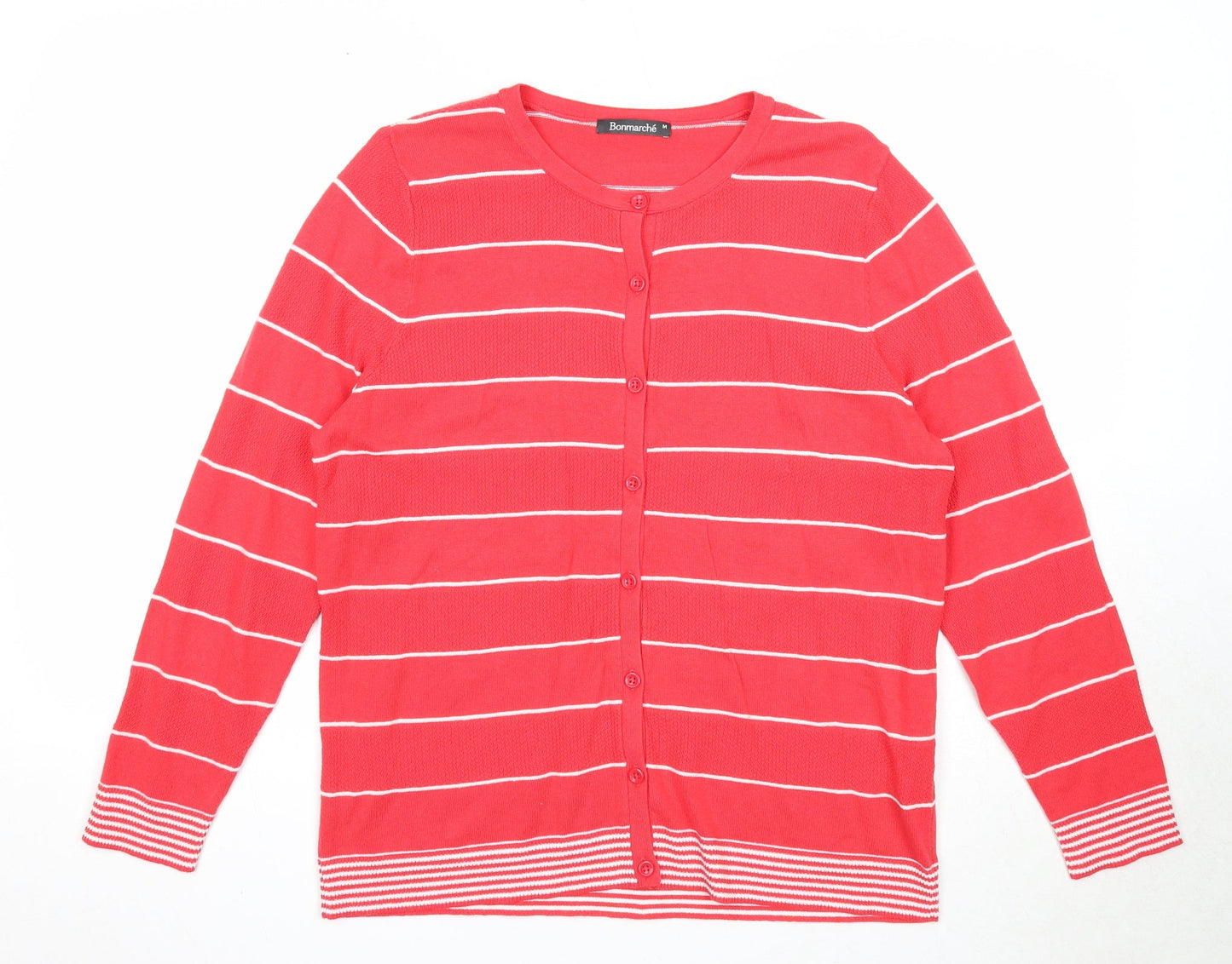 Womens UK Size M Bonmarché Red Cardigan Jumper
