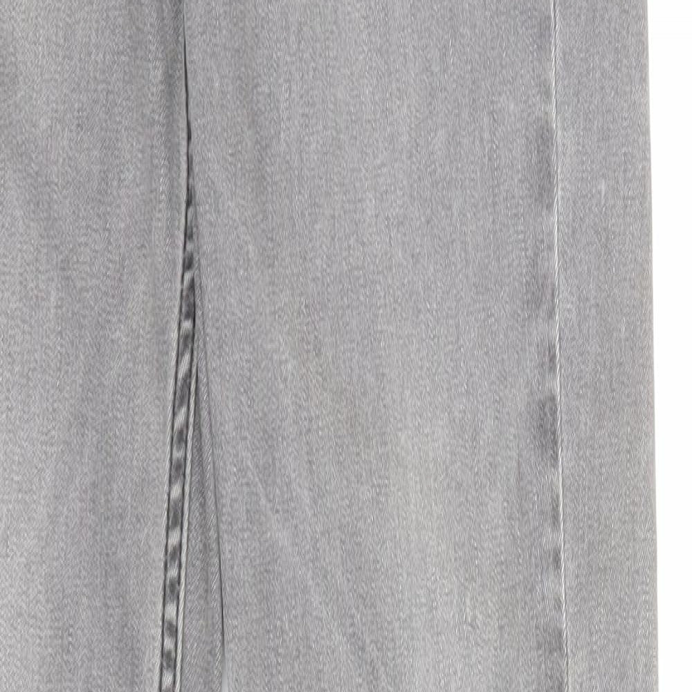 Topshop Womens Grey Cotton Skinny Jeans Size 28 in L34 in Regular Zip