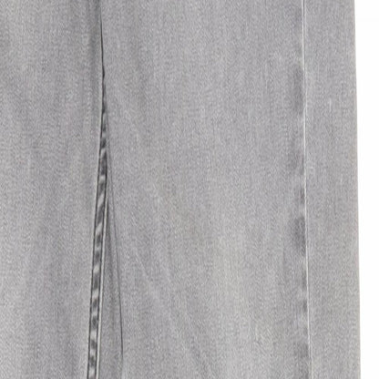 Topshop Womens Grey Cotton Skinny Jeans Size 28 in L34 in Regular Zip