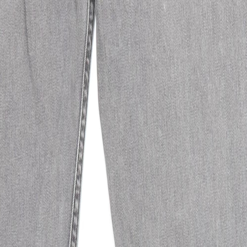 Topshop Womens Grey Cotton Skinny Jeans Size 28 in L34 in Regular Zip