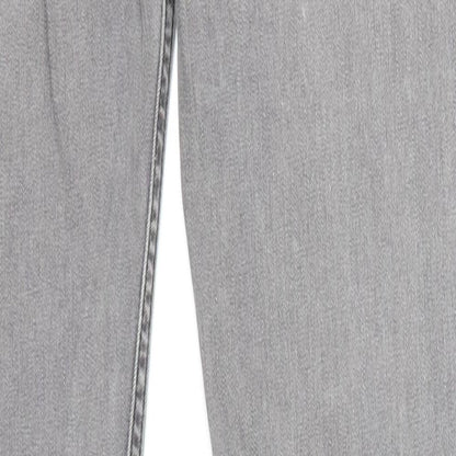Topshop Womens Grey Cotton Skinny Jeans Size 28 in L34 in Regular Zip