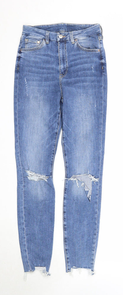 Womens UK Size 27 in H&M Regular Fit Skinny Blue Jeans