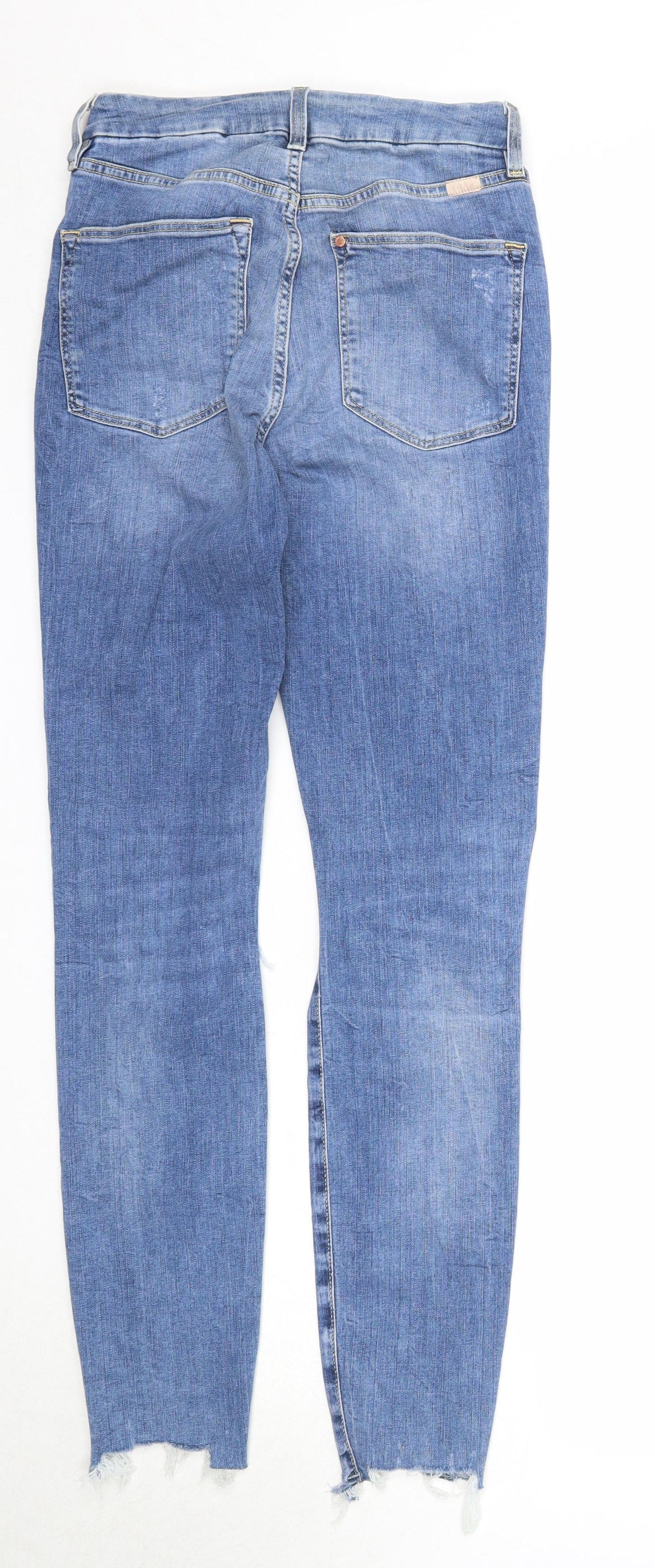 Womens UK Size 27 in H&M Regular Fit Skinny Blue Jeans