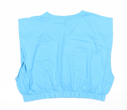 Womens UK Size M Divided by H&M Blue Basic Tank