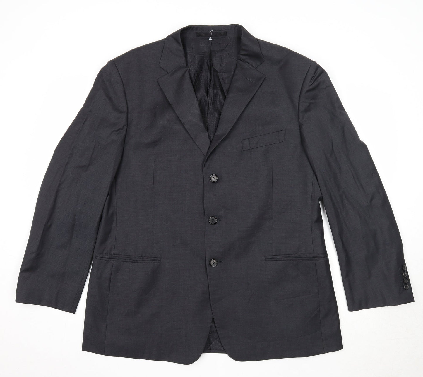 Autograph Mens Black Wool Jacket Suit Jacket Size 44 Regular