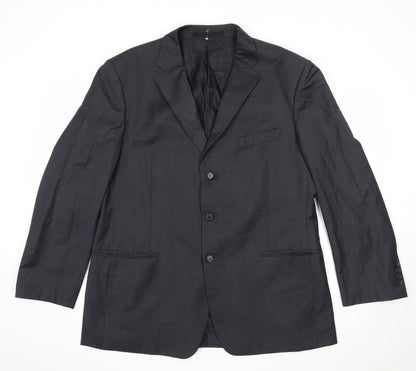 Autograph Mens Black Wool Jacket Suit Jacket Size 44 Regular