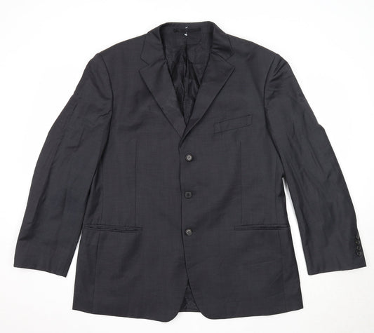 Autograph Mens Black Wool Jacket Suit Jacket Size 44 Regular