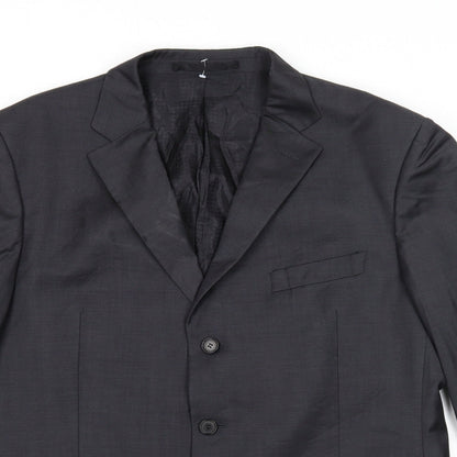 Autograph Mens Black Wool Jacket Suit Jacket Size 44 Regular