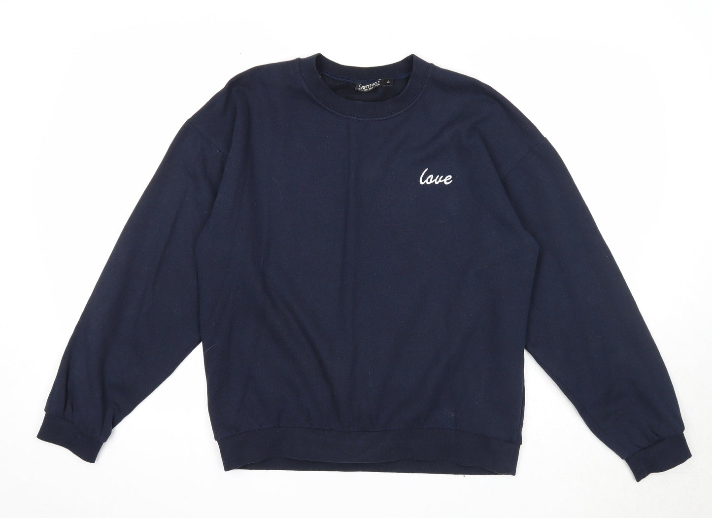 I SAW IT FIRST Womens Blue Cotton Pullover Sweatshirt Size S Pullover - Love