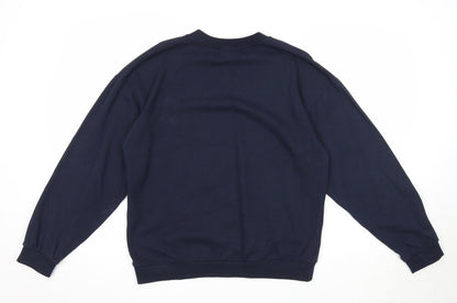 I SAW IT FIRST Womens Blue Cotton Pullover Sweatshirt Size S Pullover - Love